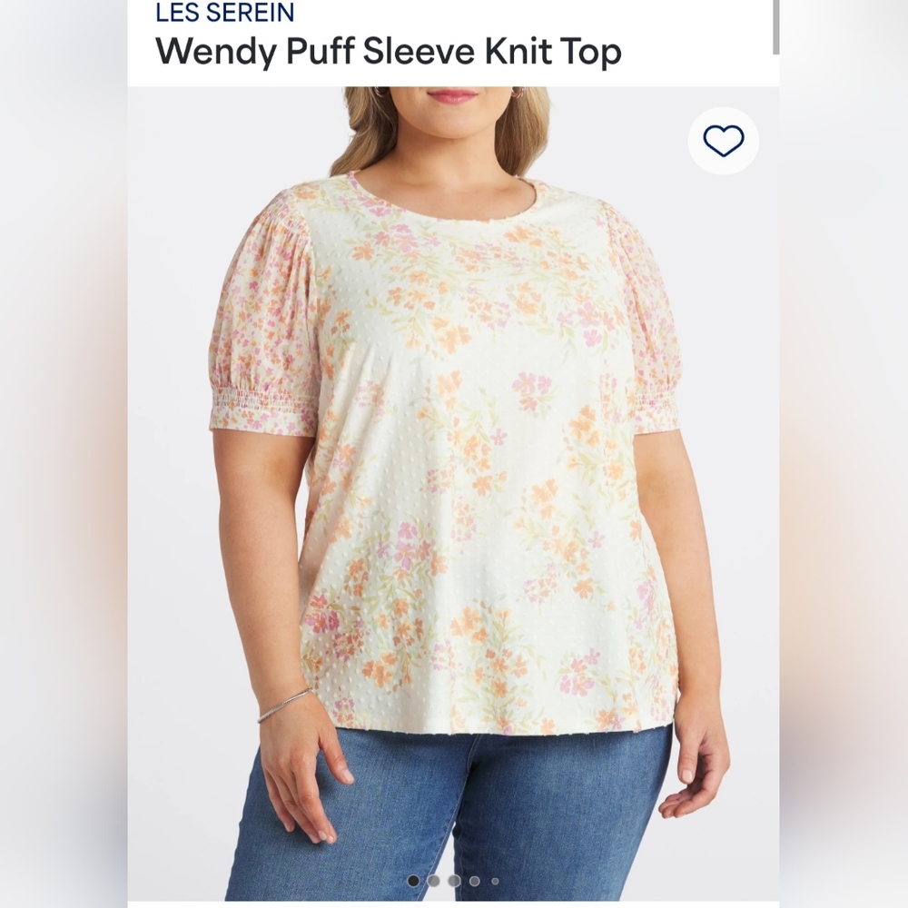Les serein puff sleeve knit top